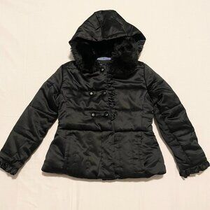 Rothschild Black Hooded Jacket Kids Girls Small 7/8 Coat